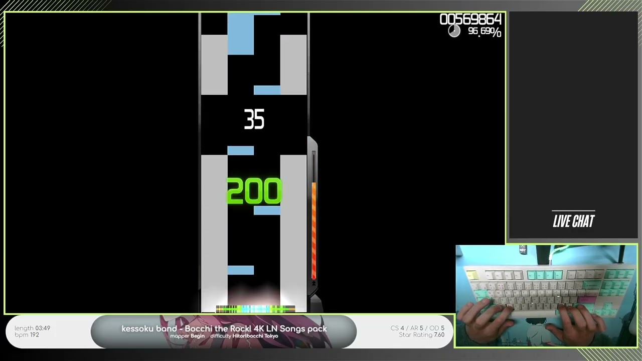 osu!mania 4K | kessoku band - Hitoribocchi Tokyo 95%
