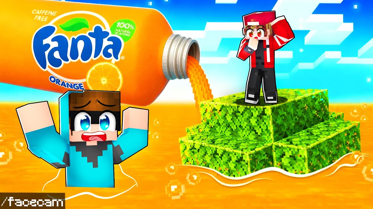 Fanta TSUNAMİSİNDEN Kaçış (FACECAM) -Minecraft