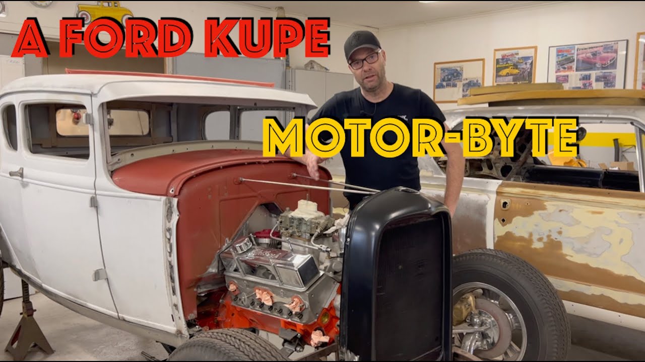 A-Ford Kupé hod rod projekt- del 2, motorbyte och identifiera Cheva smallblock