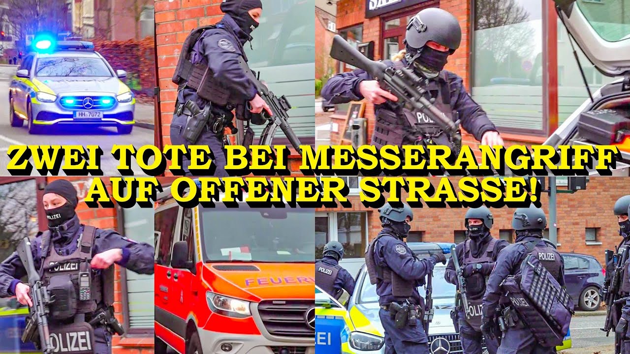 +++ ZWEI TOTE BEI MESSERSTECHEREI AUF OFFENER STRASSE +++ GROSSEINSATZ POLIZEI & FEUERWEHR | HAMBURG