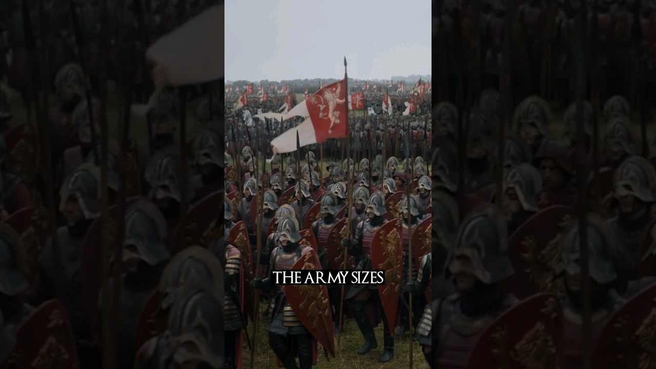 The Army Sizes of Westeros (Stark, Lannister, Baratheon, Tyrell, Greyjoy, Arryn & Tully)