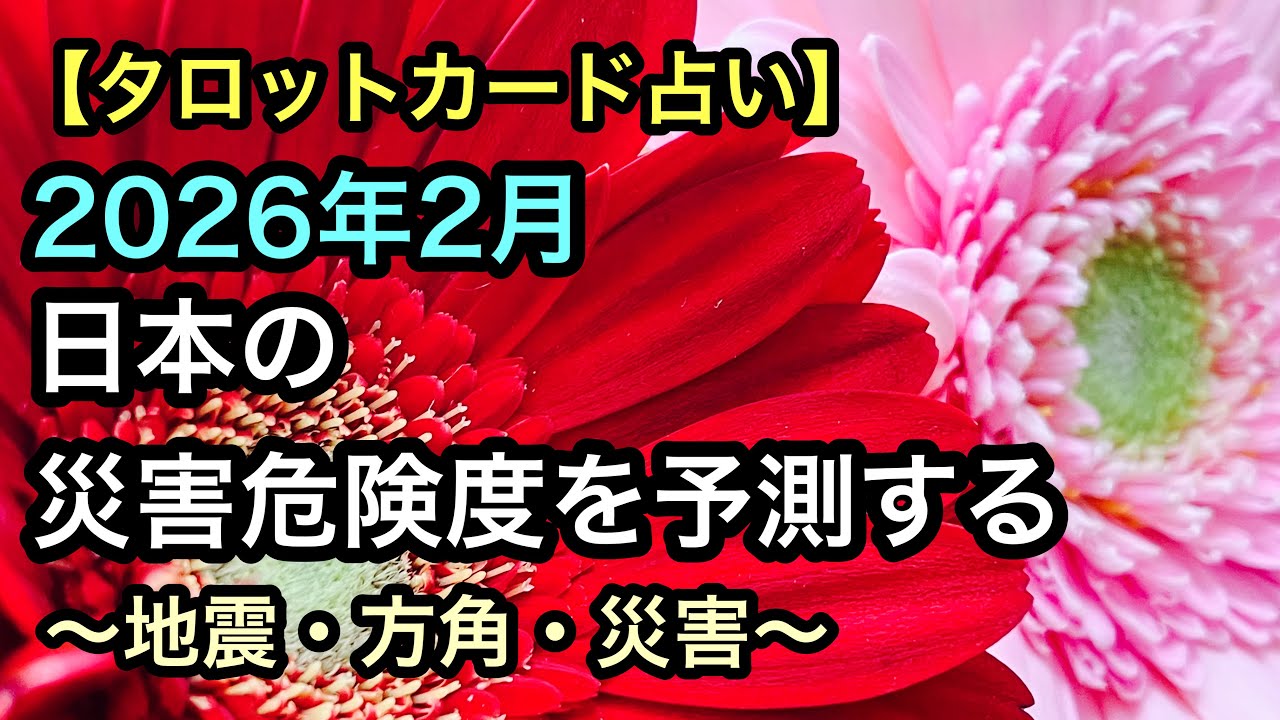 【タロット占い】2026年2月 日本の災害危険度を予測する【地震・災害・方角】