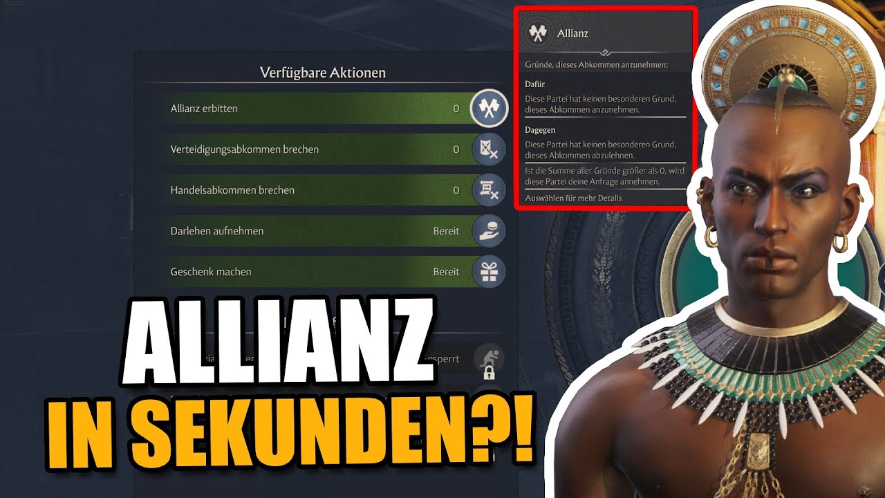 ALLIANZ in SEKUNDEN für NPC Items und Handelspartner im ANNO 117 Lategame! Diplomatie-Exploit in 1.3