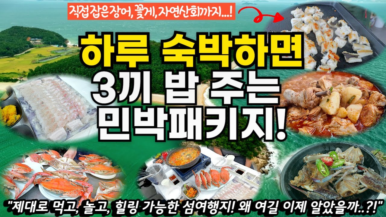 민박집에서 하루 숙박하면 직접 잡은 자연산회, 꽃게, 장어로 상다리 부러지게 차려주는 1박 3끼 섬마을 민박집ㅣ국내여행ㅣ밥 잘주는 민박패키지ㅣ1박3식ㅣ가족여행
