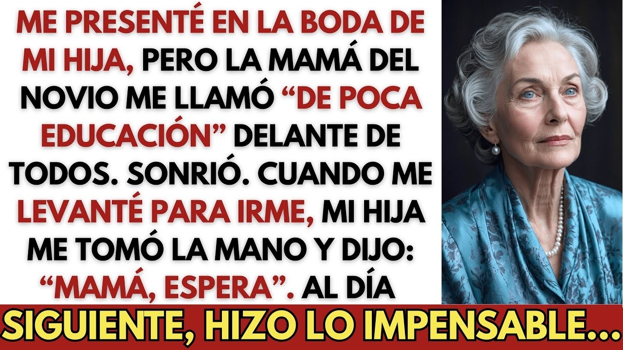 Me Llamaron “de Poca Educación” la Suegra en la Boda de Mi Hija  Ella Hizo lo Impensable