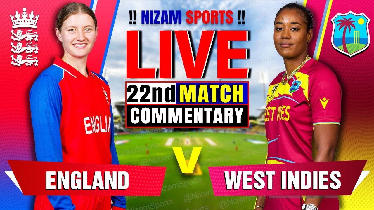 🔴Live: England vs West Indies | 22nd Match | Live Cricket Score & Commentary