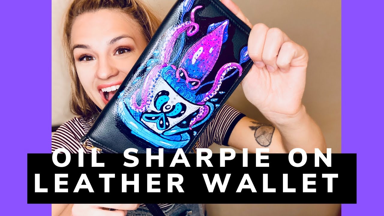 Why I Hate Oil Paint Sharpie Markers | Painting on a Leather Waller