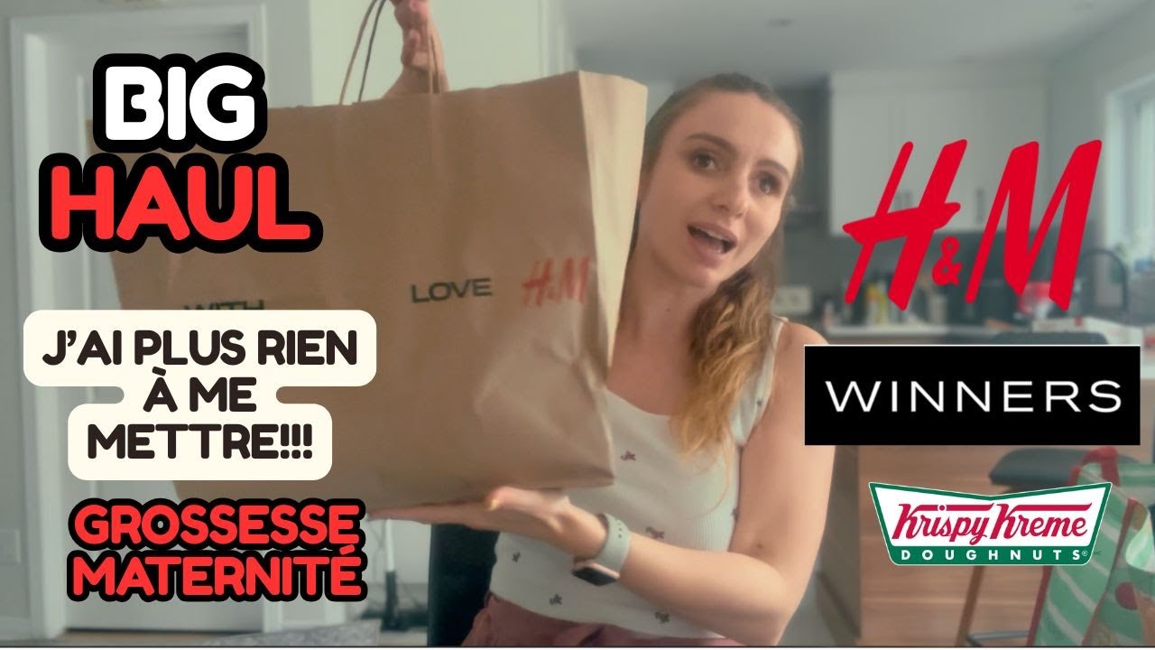 BIG HAUL H&M & WINNERS 👗 | Vêtements grossesse + donuts Harry Potter Krispy Kreme