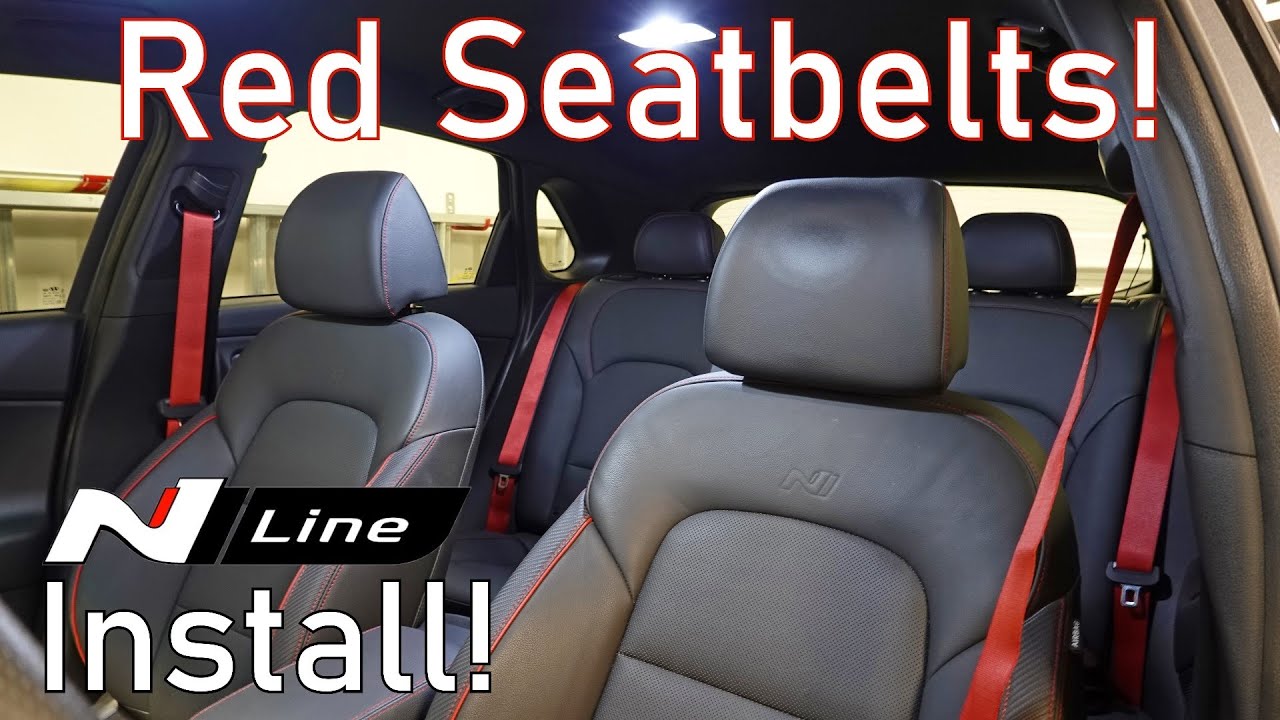 Installing OEM Red Seat Belts! | Hyundai Elantra GT N Line