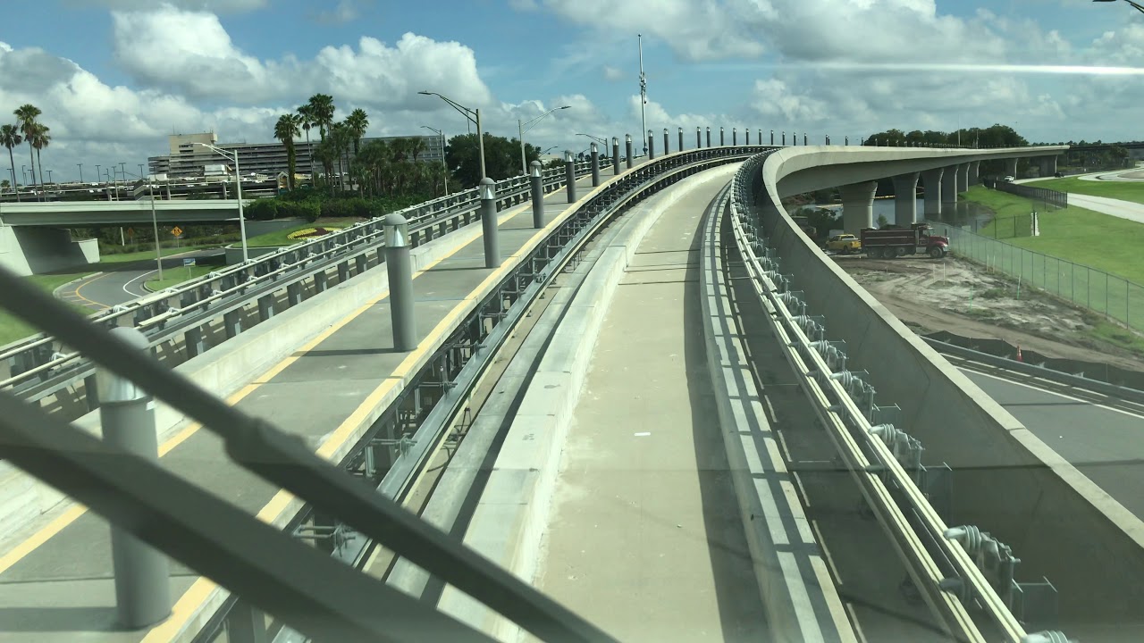 4K POV MCO Orlando Intl Airport Train from Economy Parking LOT C