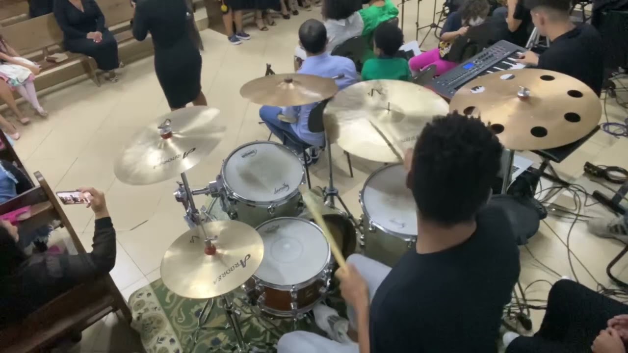 Drum Cam Silas Hick - medley Quem é Rei da Glória / aleluia-