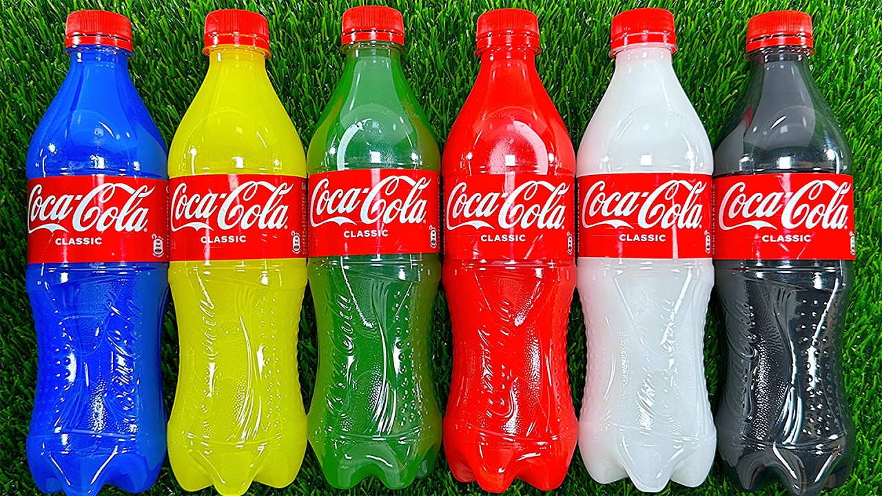 Rainbow Soda Bottles & Candy | Visual ASMR Pour & Crunch