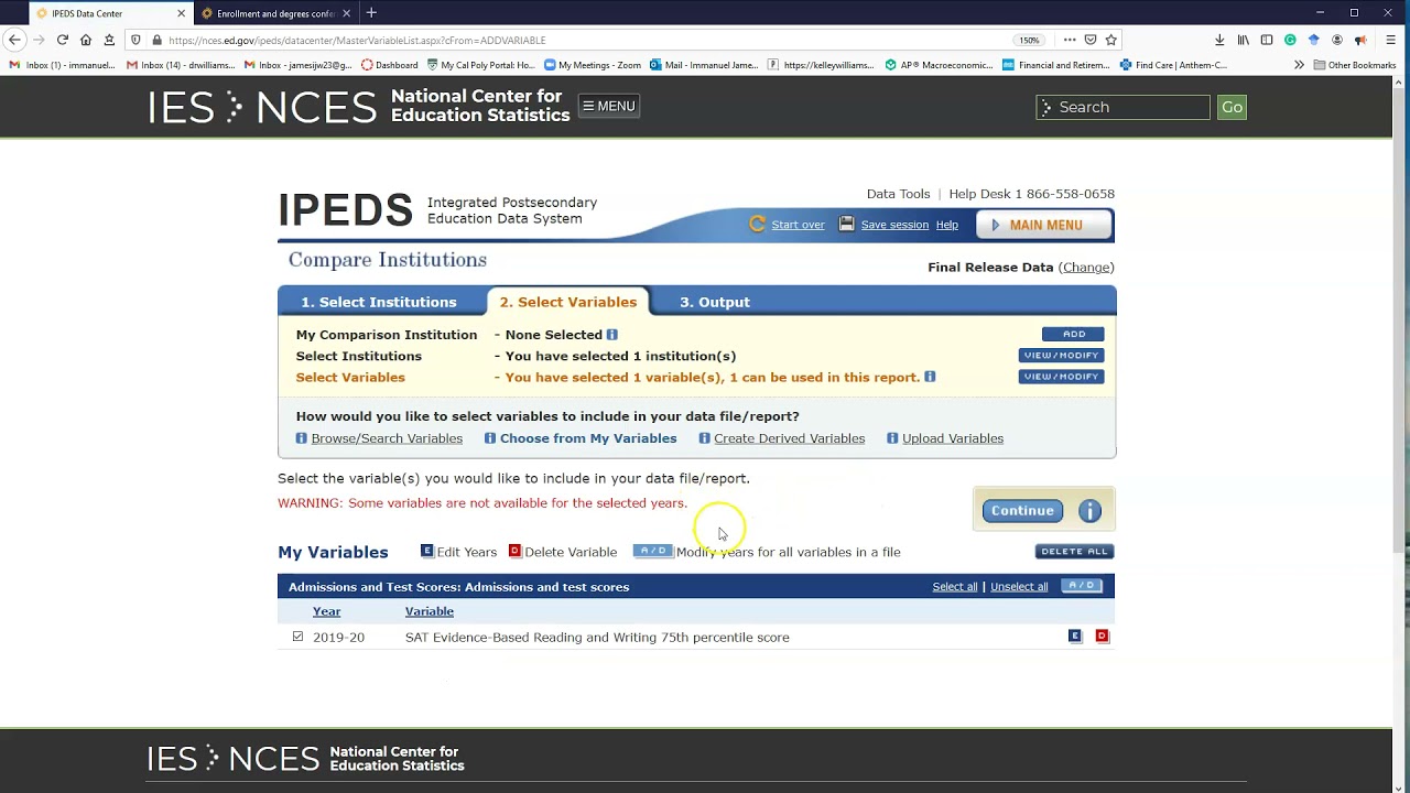 Gathering IPEDS Data