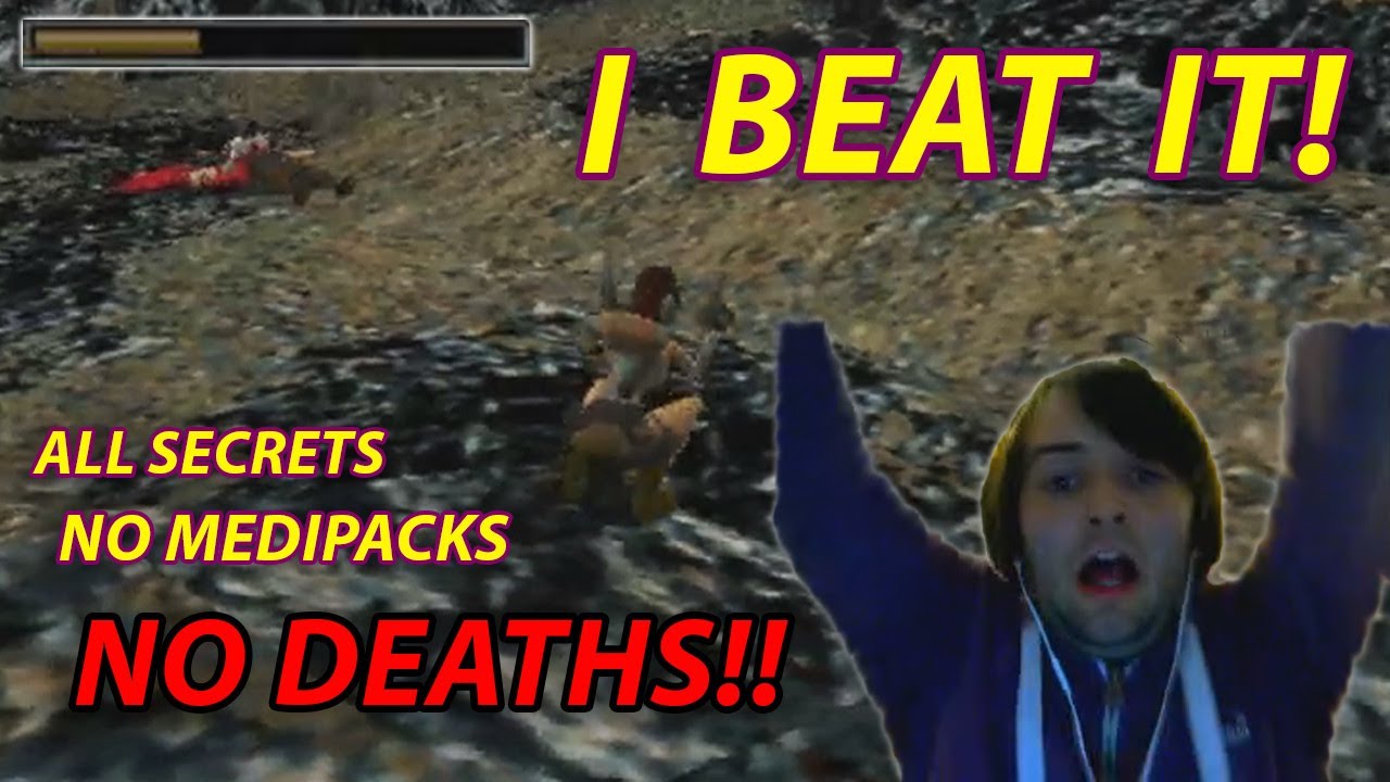 Tomb Raider 1 - All Secrets, No Deaths, No Medipacks