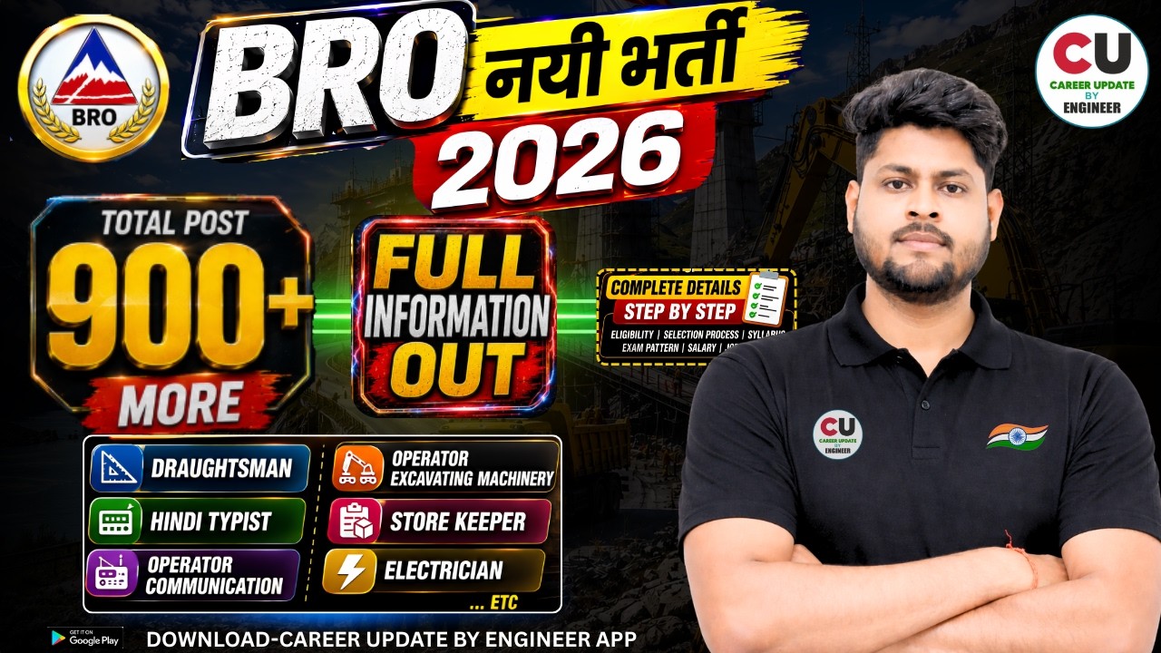 BRO New Vacancy 2026 | Total Posts: 900 | BRO GREF New Vacancy 2026 | All India Candidates Eligible