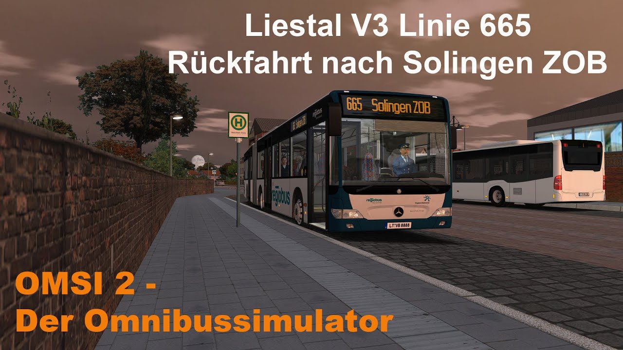 Omsi 2 Liestal V3 Linie 665 Rückfahrt nach Solingen ZOB MB O530GÜ FL