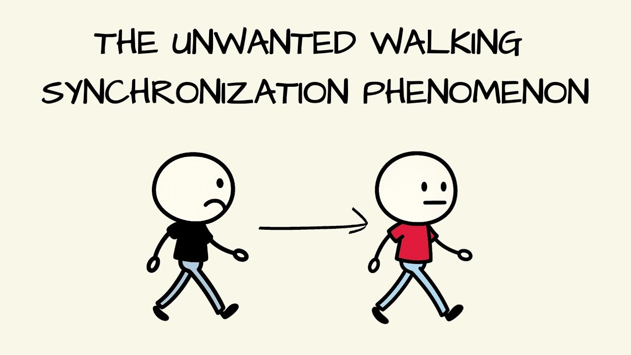 walking at the same speed as a stranger on the sidewalk