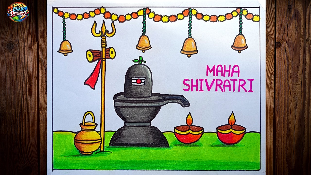 Maha Shivratri Drawing | Shivling Drawing Easy | Shivratri Special Drawing | Lord Shiva Drawing Easy