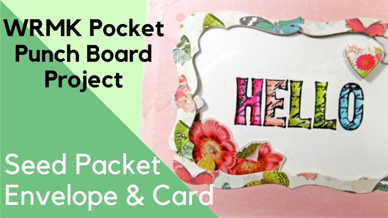 Seed Packet Envelope & Card with the WRMK Pocket Punch Board