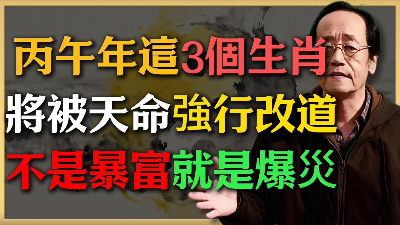 「天雷無妄」卦象現，丙午年這三個生肖將被天命「強行改道」：不是暴富，就是爆災，你逃得掉嗎？#倪海廈 #命理 #生肖 #運勢