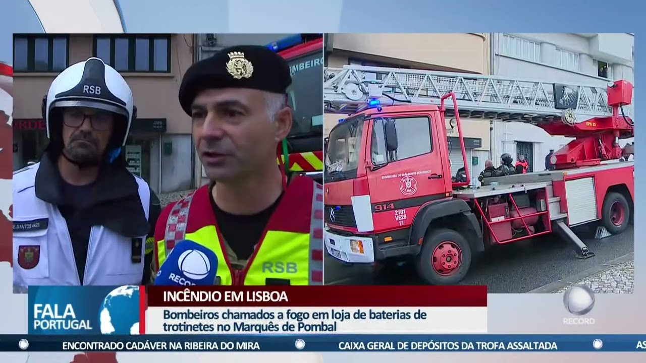 Incêndio no Marquês de Pombal em Lisboa
