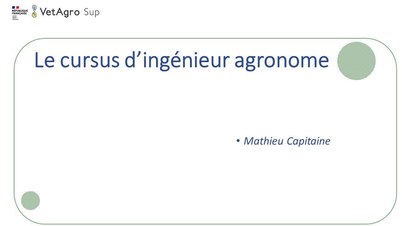 Le cursus d&rsquo;ing&eacute;nieur agronome