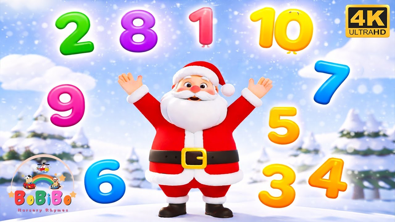 Counting 1 to 10 with Santa 🎅 Winter Dance Song for Kids | BoBiBo Kids Song