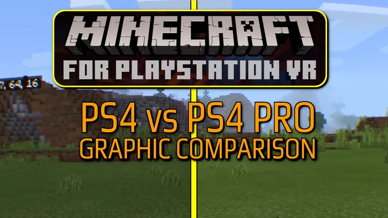 Minecraft PSVR - PS4 vs PS4 Pro - Comparison