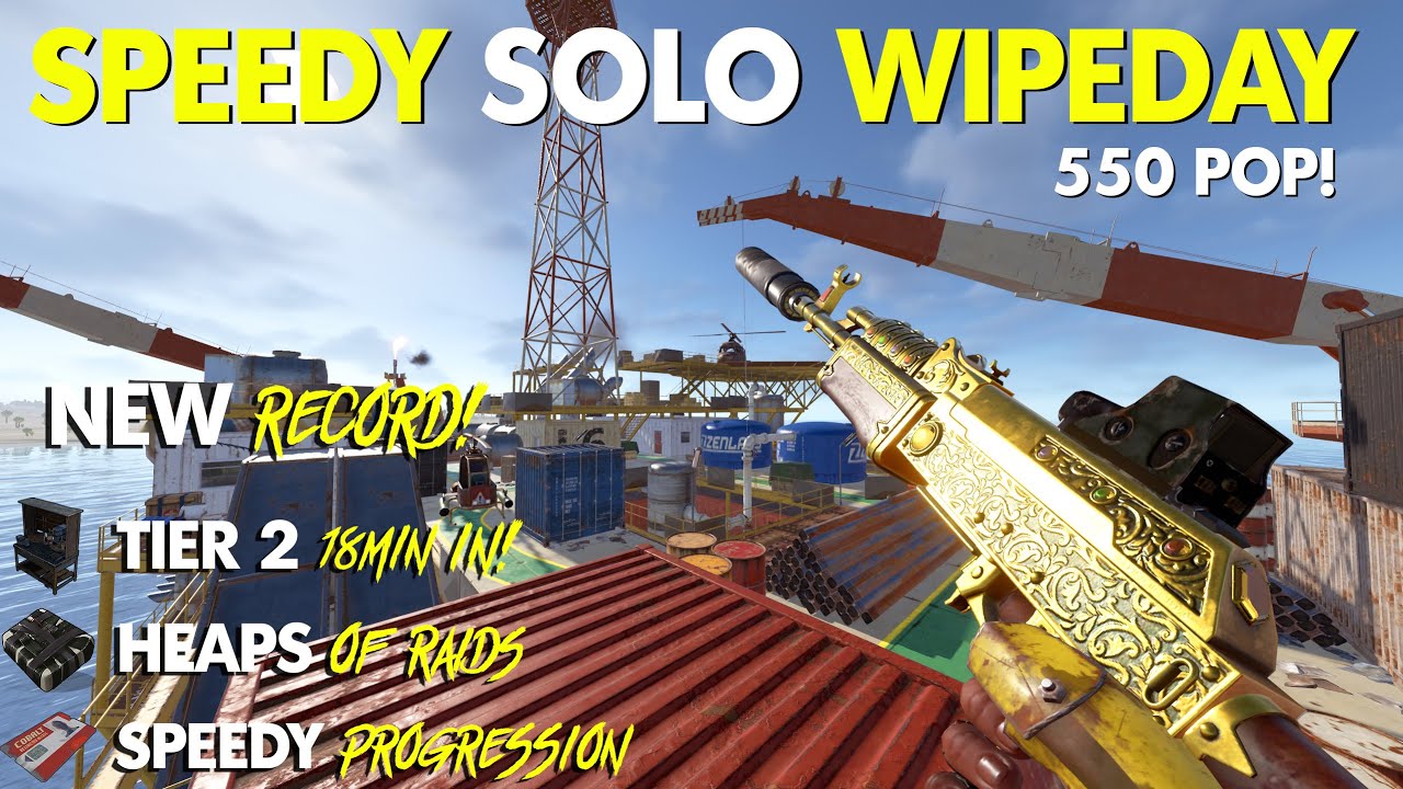 FASTEST SOLO FORCE WIPE START on AU’s BIGGEST SERVER | 15,500 Hours | Vanilla Rust