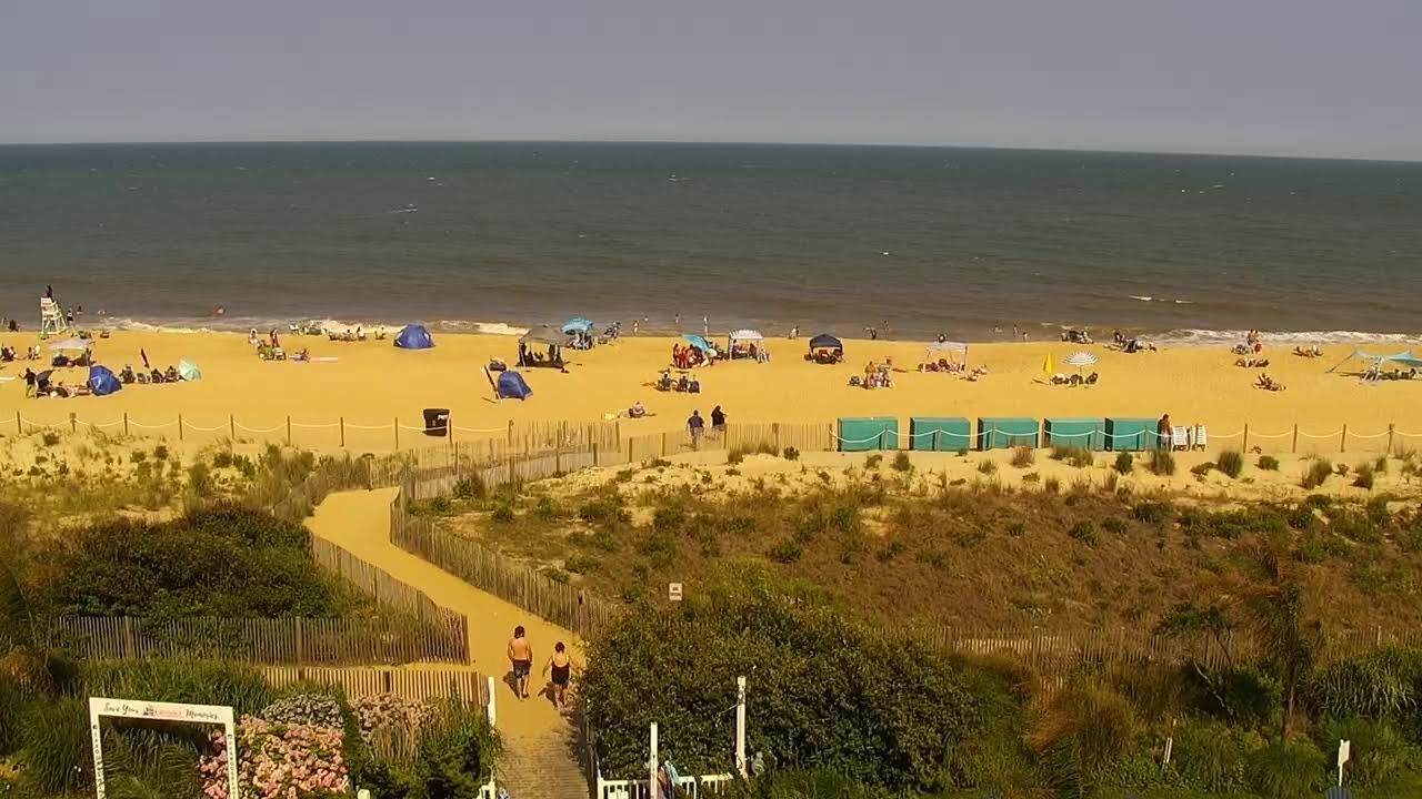 Ocean City MD Beach Cam | Live Sunrise View from Carousel Hotel &ndash; Sand, Surf & Shade