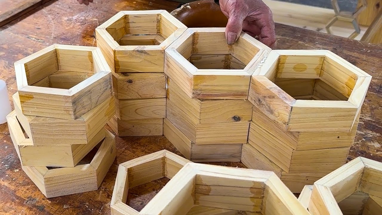 Brighten Your Kitchen with Awesome Kitchen Countertop Design Made from Small Wooden Pieces