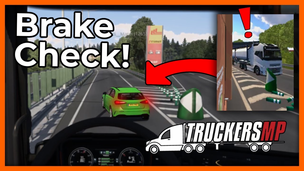 Stuntpiloot doet BRAKECHECK op de Snelweg! | TruckersMP