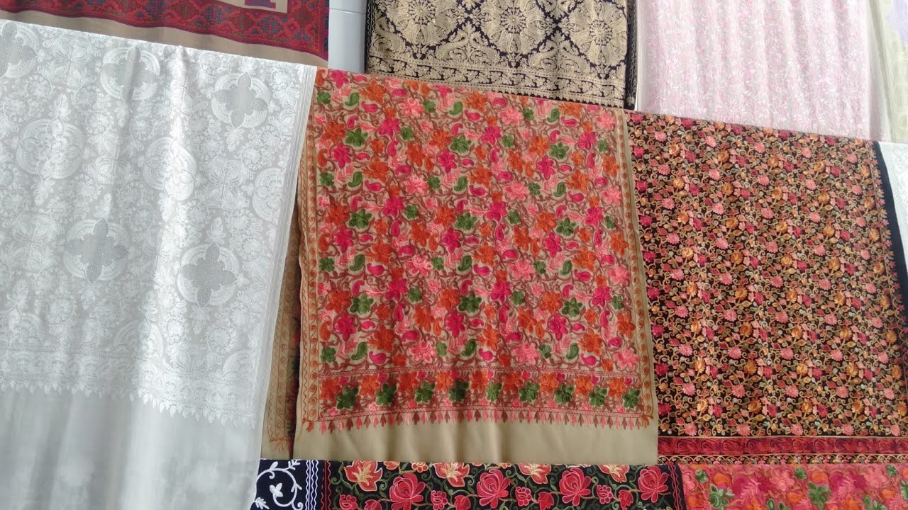 Pure pashmina shawl Kashmiri embroidery sal Kashmiri  embroidery 9316906942