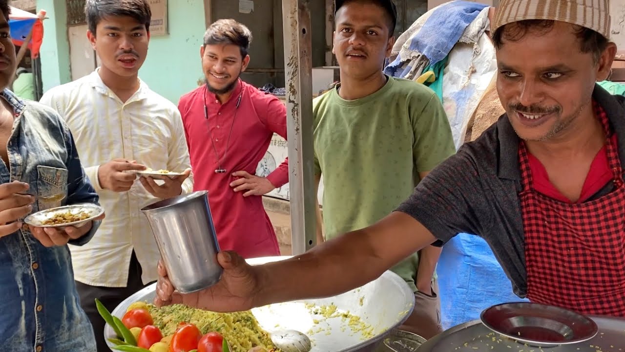 Talib Bhai ke Mohabbat wale Tarri Poha with Unlimited Shayari|Indian Street Food|