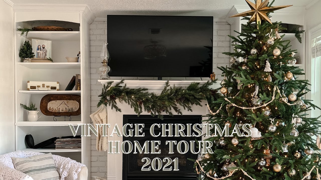 Earthy, Vintage Christmas Home Tour || Thrifted/DIY Christmas Decor || Organic Nativity Christmas
