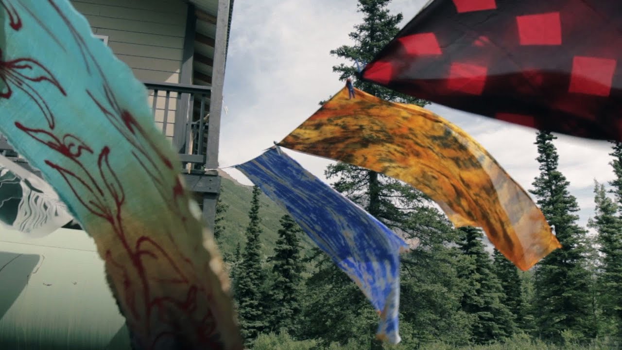 One Alaskan artist makes unpredictable patterns with silk
