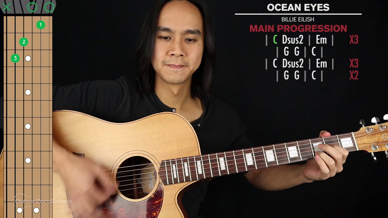 Ocean Eyes Guitar Cover Billie Eilish 🎸|Tabs + Chords|