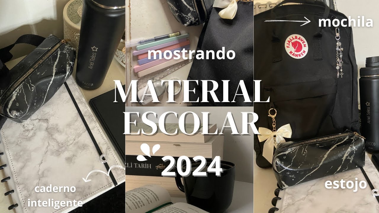 Meu material escolar 2024 📓📐- caderno inteligente, bolsa, canetas - 2° ano EM