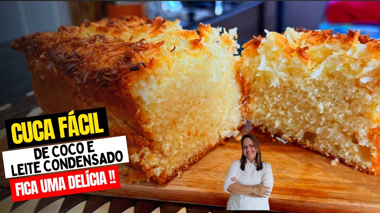 CUCA FÁCIL DE COCO E LEITE CONDENSADO