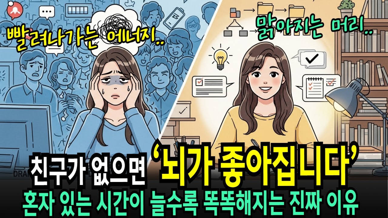 “친구 없어서 불안?” 아니요... 사람 만남을 줄였더니 머리가 맑아졌다? 혼자 있는 시간이 만든 변화!