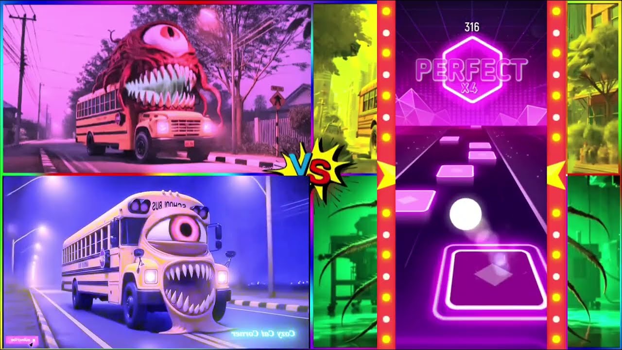 🔥🎶Epic tiles hop Batlle school bus eater coffin dancce song #exe #tileshop #monster
