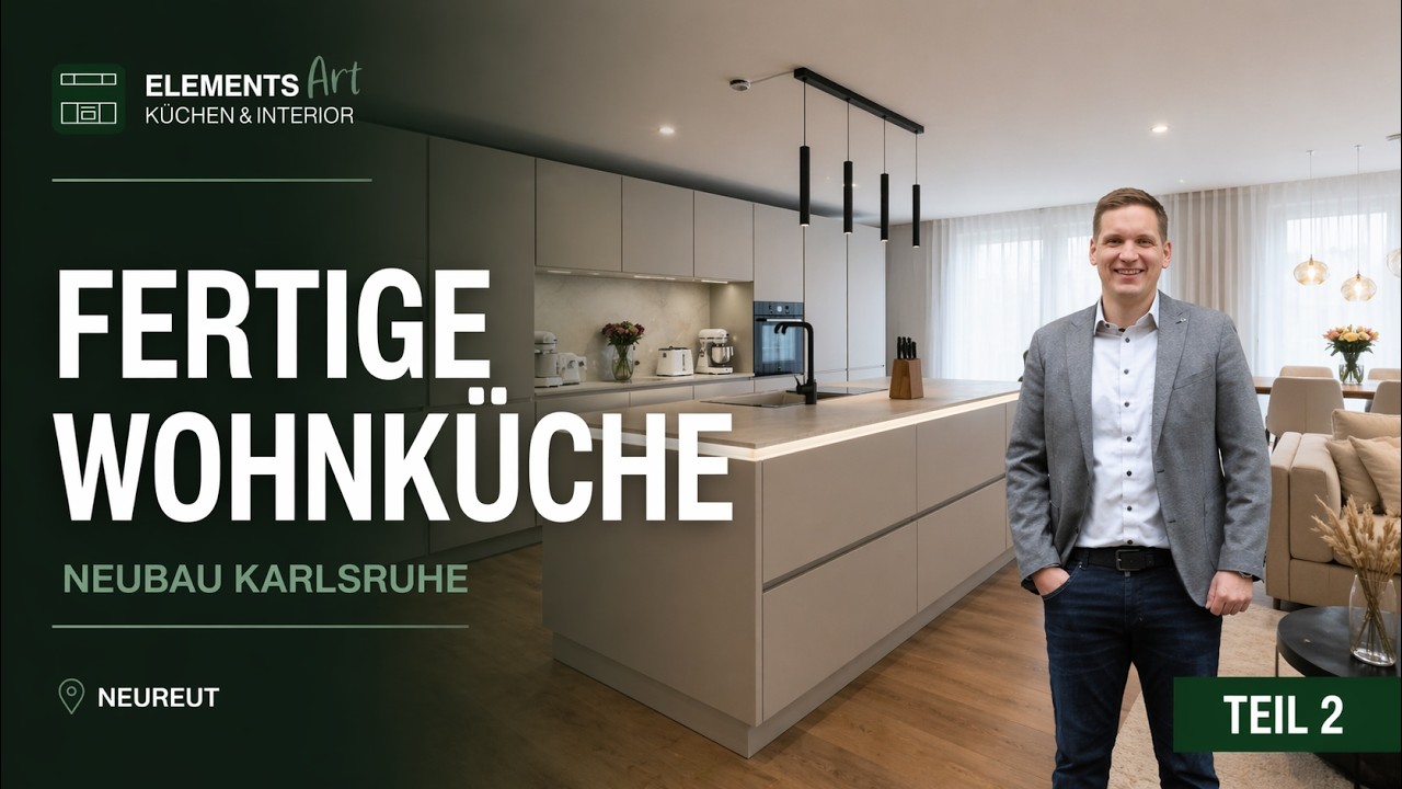 Wohnk&uuml;che Neubau Karlsruhe &ndash; zur&uuml;ckhaltend und gleichzeitig pr&auml;sent | Teil 2
