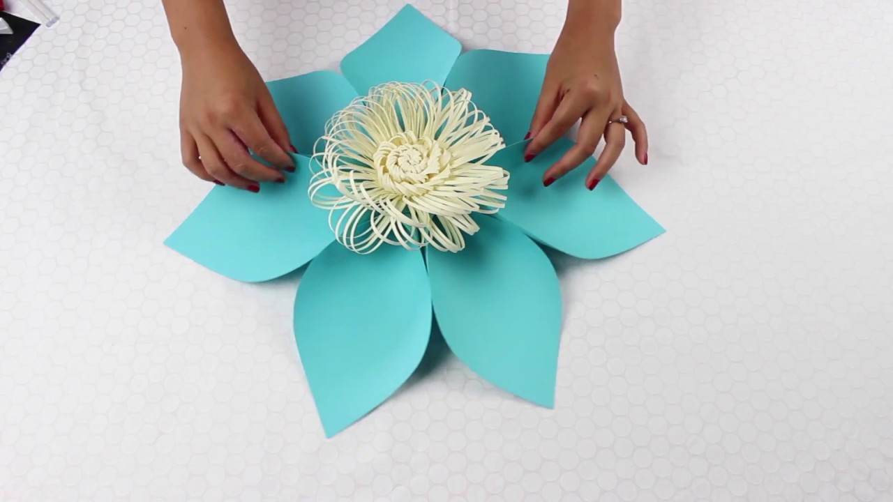 Paper Flower Tutorial Using Template #5