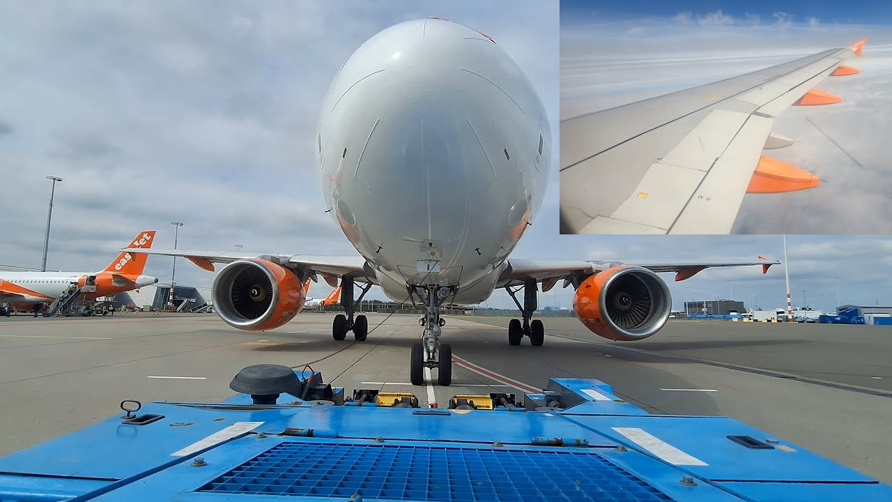 Tripreport | Easyjet Airbus A319 | Amsterdam - London Luton (Pushback View)