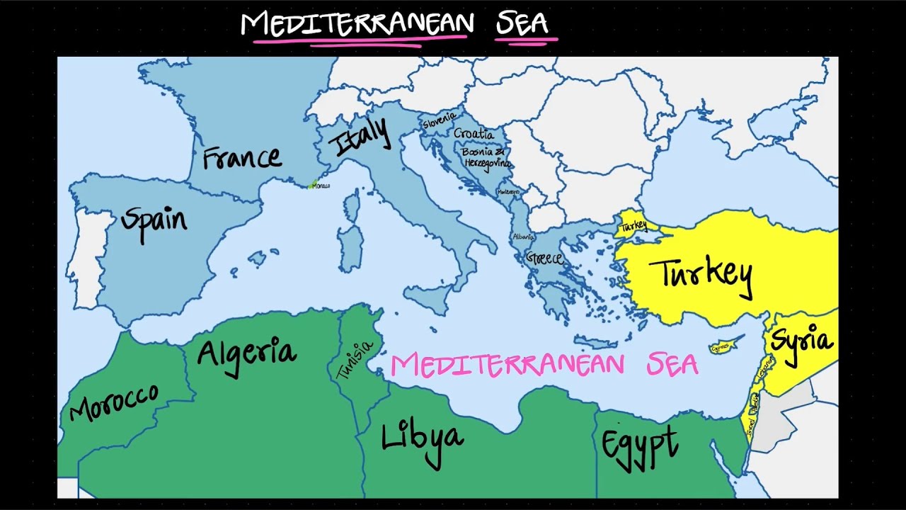 🌊 Mediterranean Sea Bordering Countries Mnemonic Trick ✨ | Recall It 📚