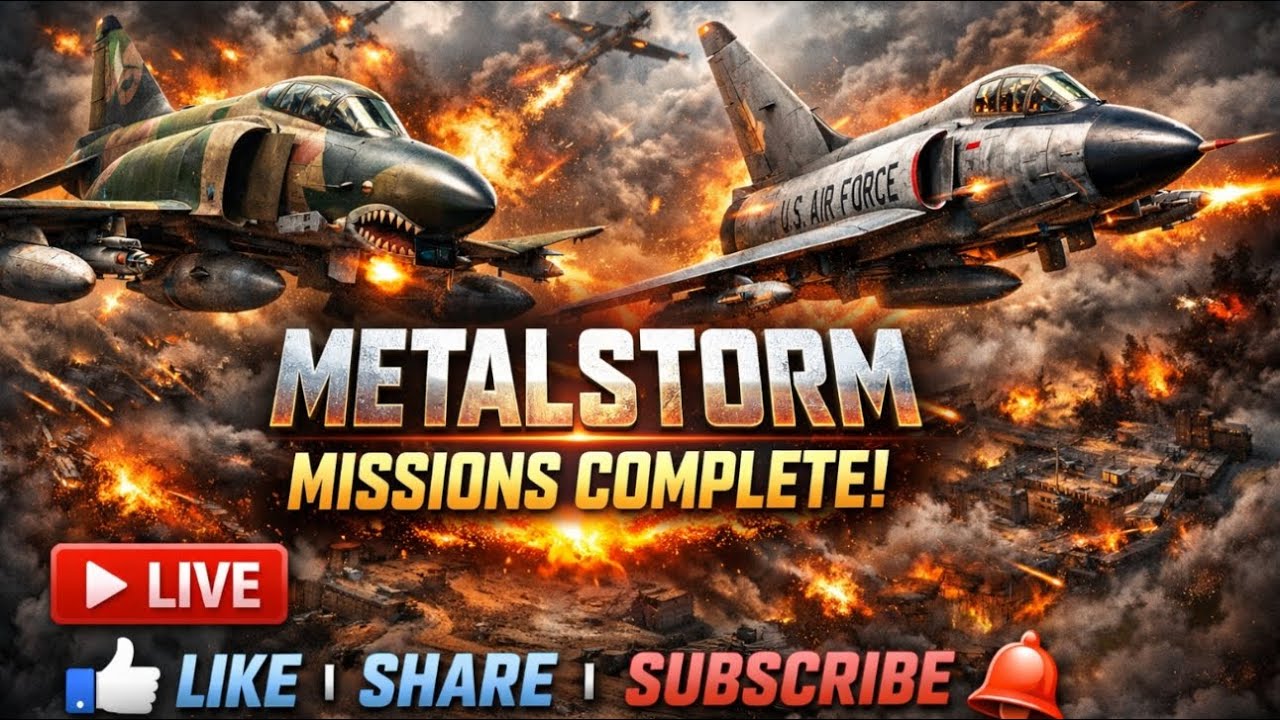 METALSTORM LIVE 🔴 | Deadliest Fighter Jets Battle | F-4 Phantom & F-106 Delta Dart | Mission Comple