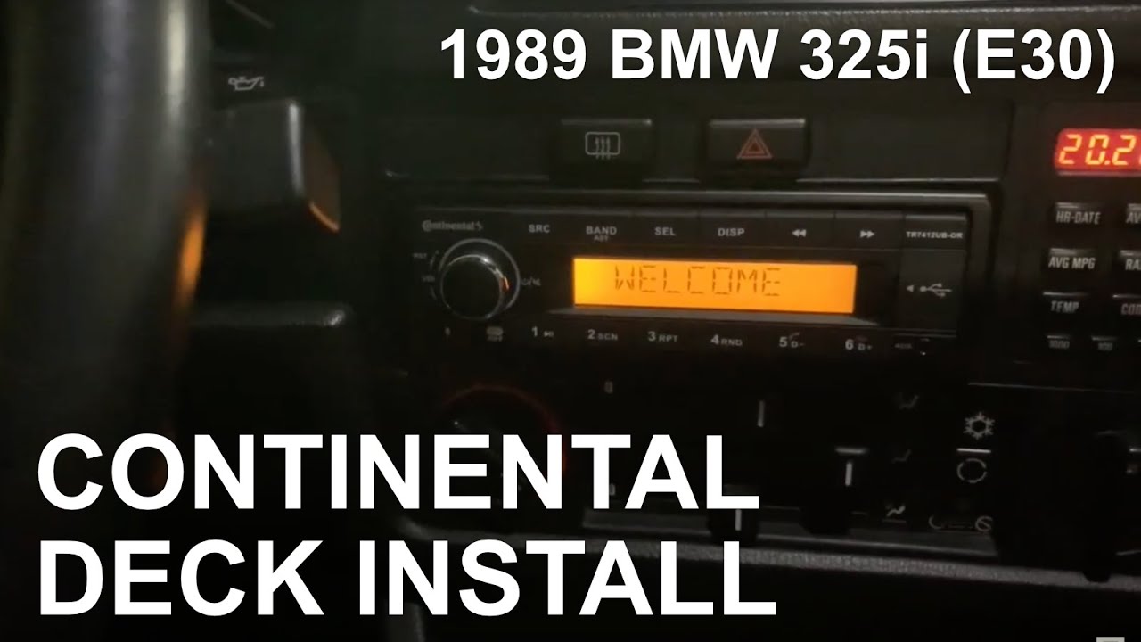 BMW E30 Continental TR7412UB-OR Radio Install [period correct]