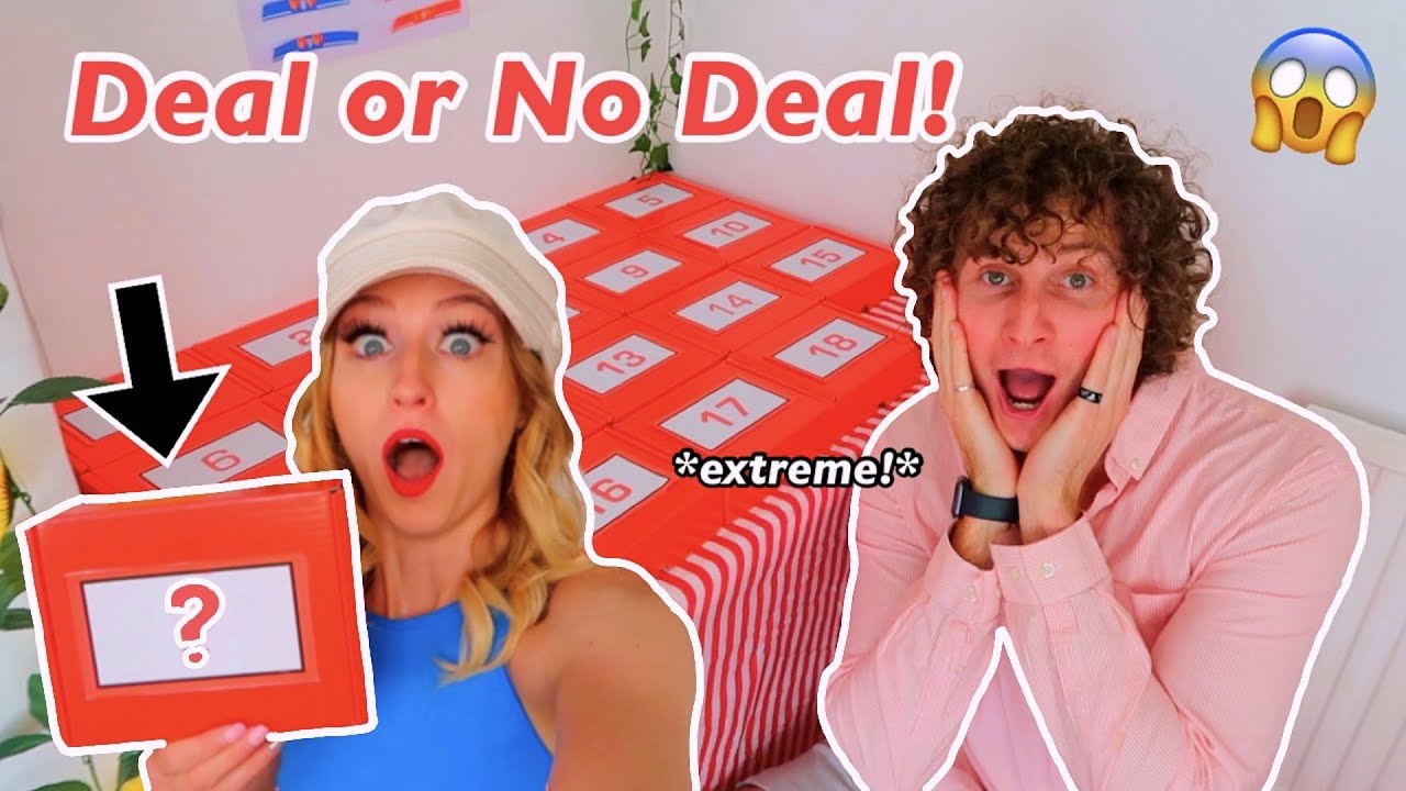 OPENING 18 MYSTERY *DEAL OR NO DEAL* BOXES FOR MY BF'S BIRTHDAY!!🤩✨(CAN HE WIN THE FERRARI?!🚗🫢)