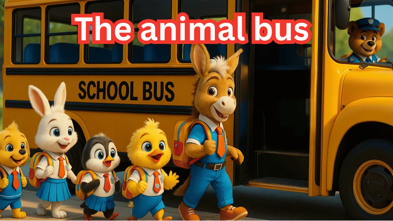 School Bus Adventure With Cute Animal Friends!