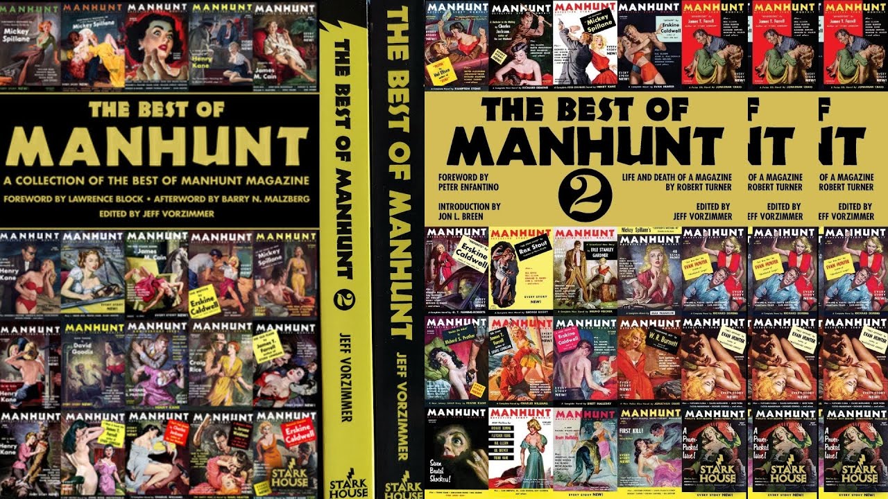 The Best Of Manhunt Magazine - Volumes 1 + 2 - Stark House - Classic USA Crime Digest!